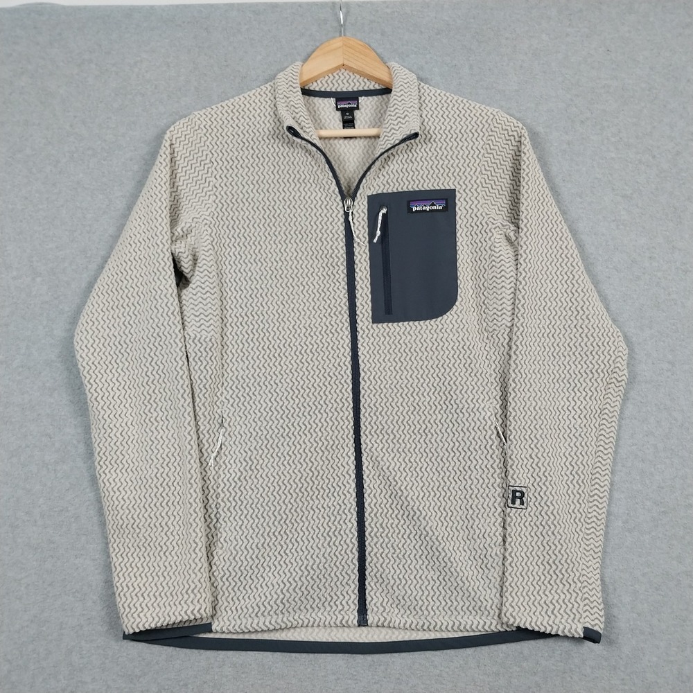 Patagonia R1 Air Jacket Womens Medium Wool White FUll Zip Regulator Fleece 40280